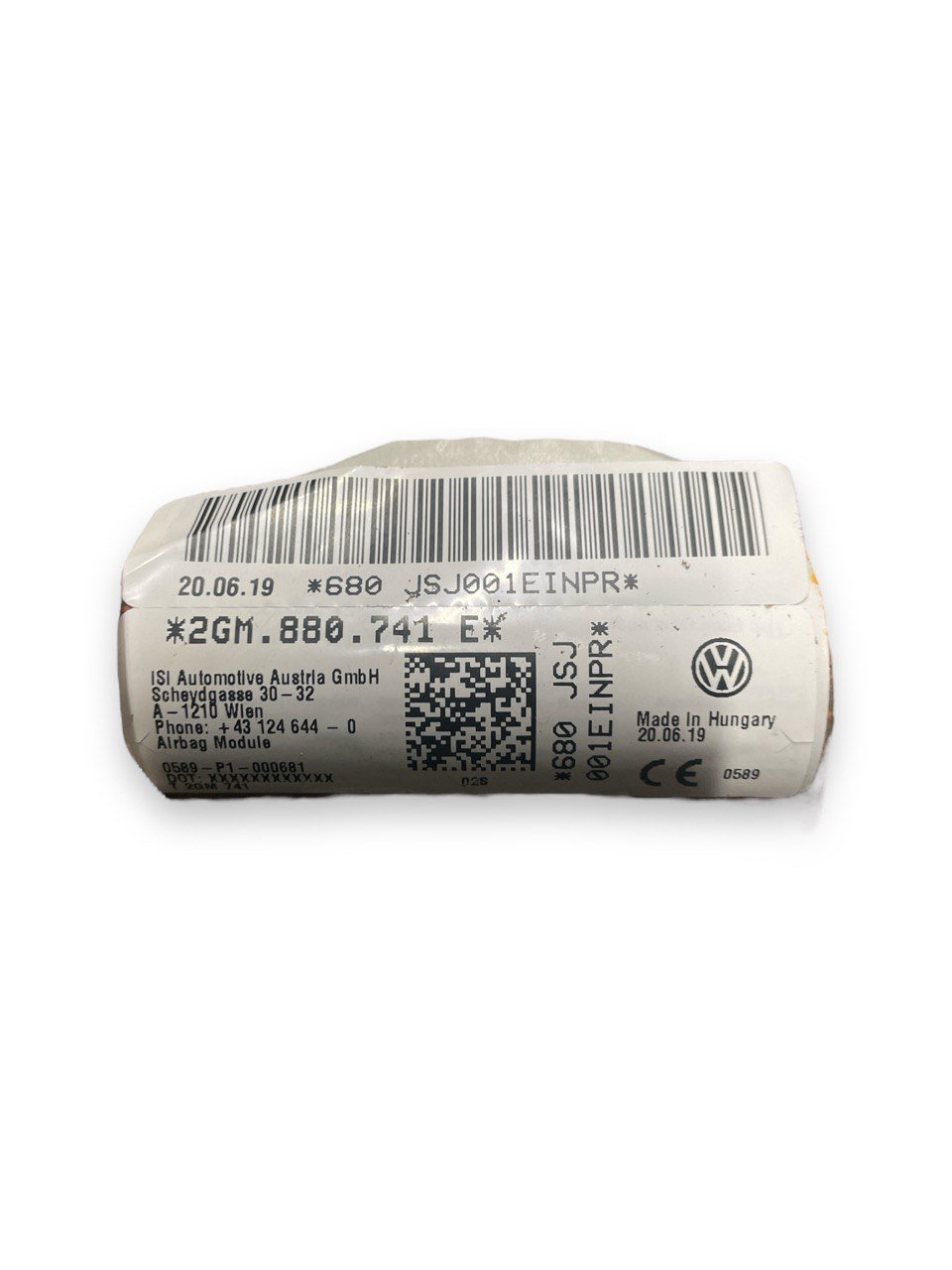 Airbag Laterale a Tendina sinistro (sx) Volkswagen T - Cross cod:2GM880741E ( 2019> ) - F&P CRASH SRLS - Ricambi Usati