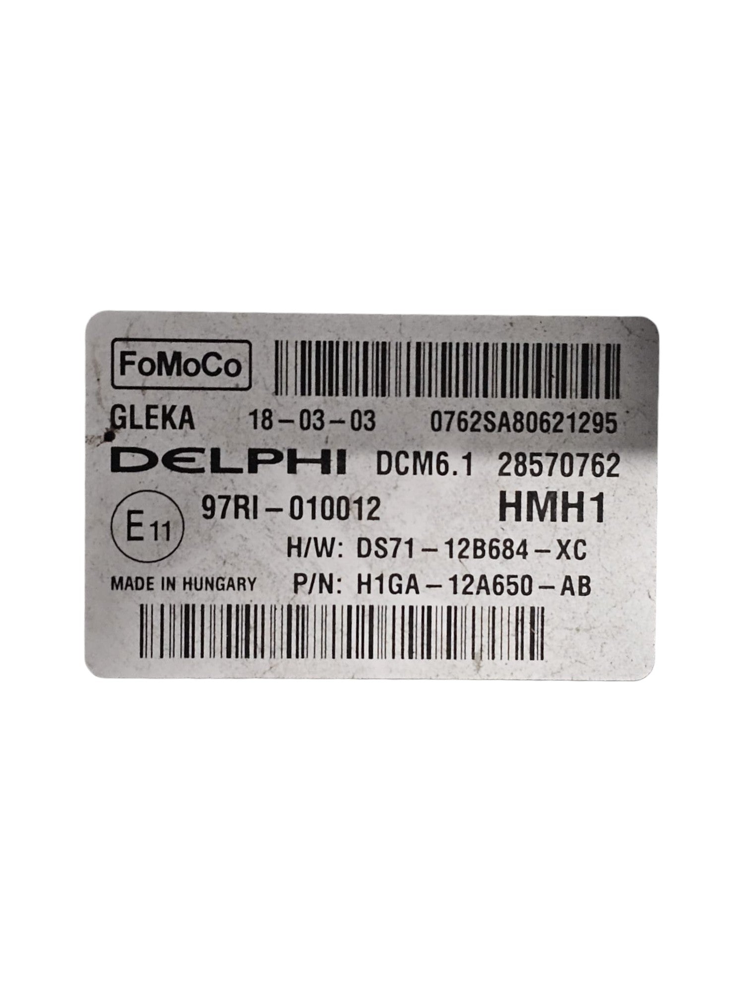 Centralina ECU Motore Ford S - Max II 2.0 Diesel Cod:H1GA - 12A650 - AB (2015 - 2023) - F&P CRASH SRLS - Ricambi Usati