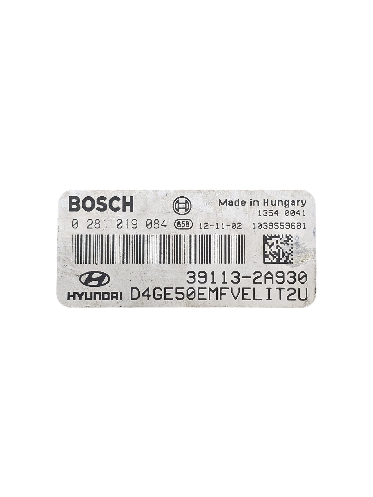 Centralina ECU Motore Hyundai i30 GD 1.6 Diesel Cod:39113 - 2A930 (2011 - 2016) - F&P CRASH SRLS - Ricambi Usati