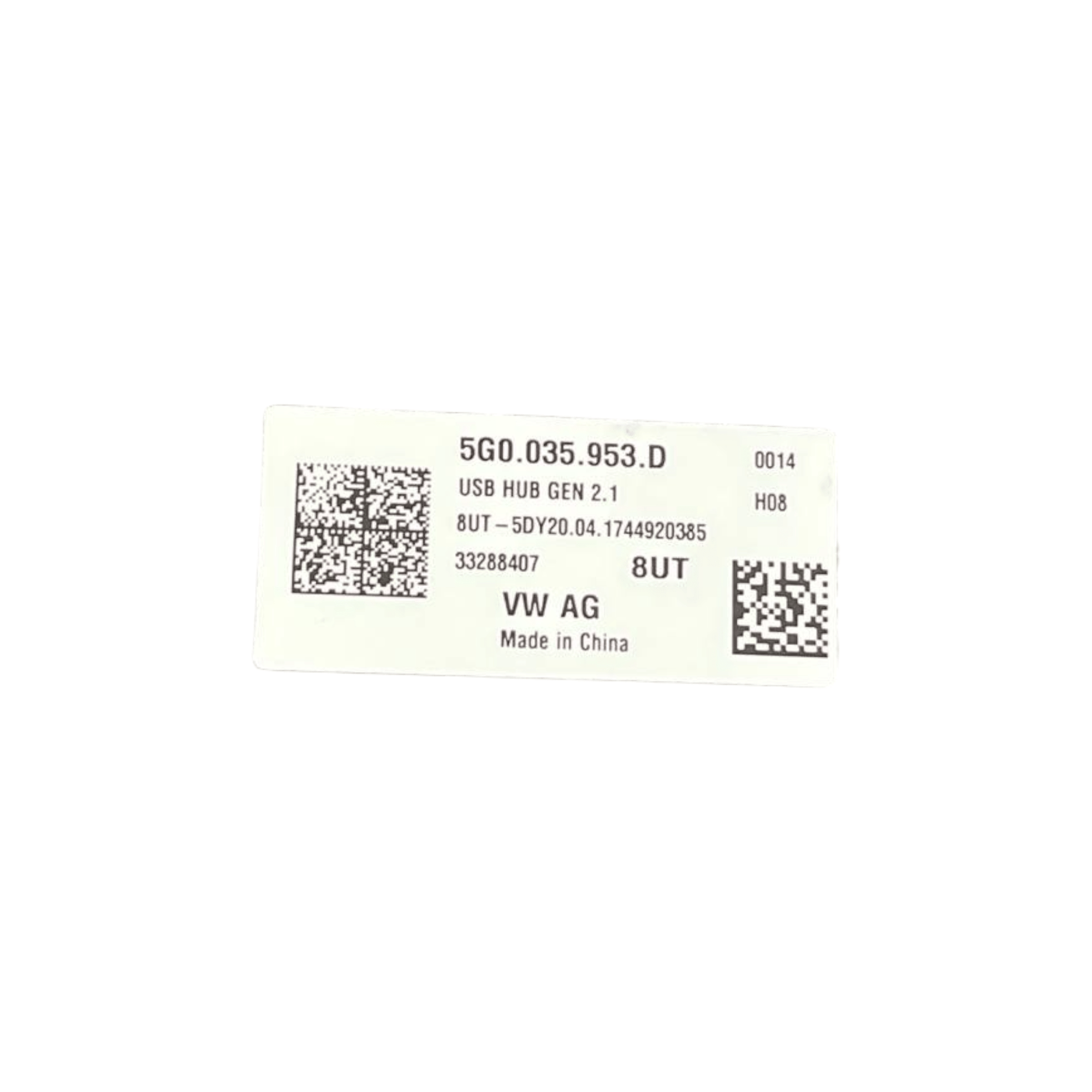 Centralina presa USB / Aux Volkswagen Golf VII / 7.5 cod.5G0035953D (2012 - 2021) - F&P CRASH SRLS - Ricambi Usati