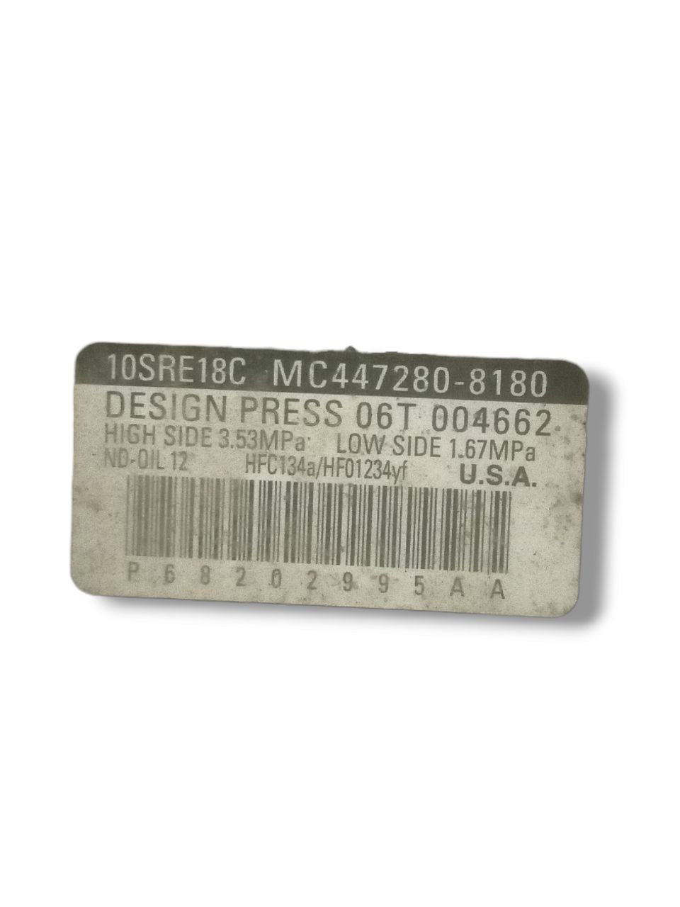 Compressore aria condizionata Jeep Grand Cherokee 3.0d (2015) cod: MC4472808180 - F&P CRASH SRLS - Ricambi Usati