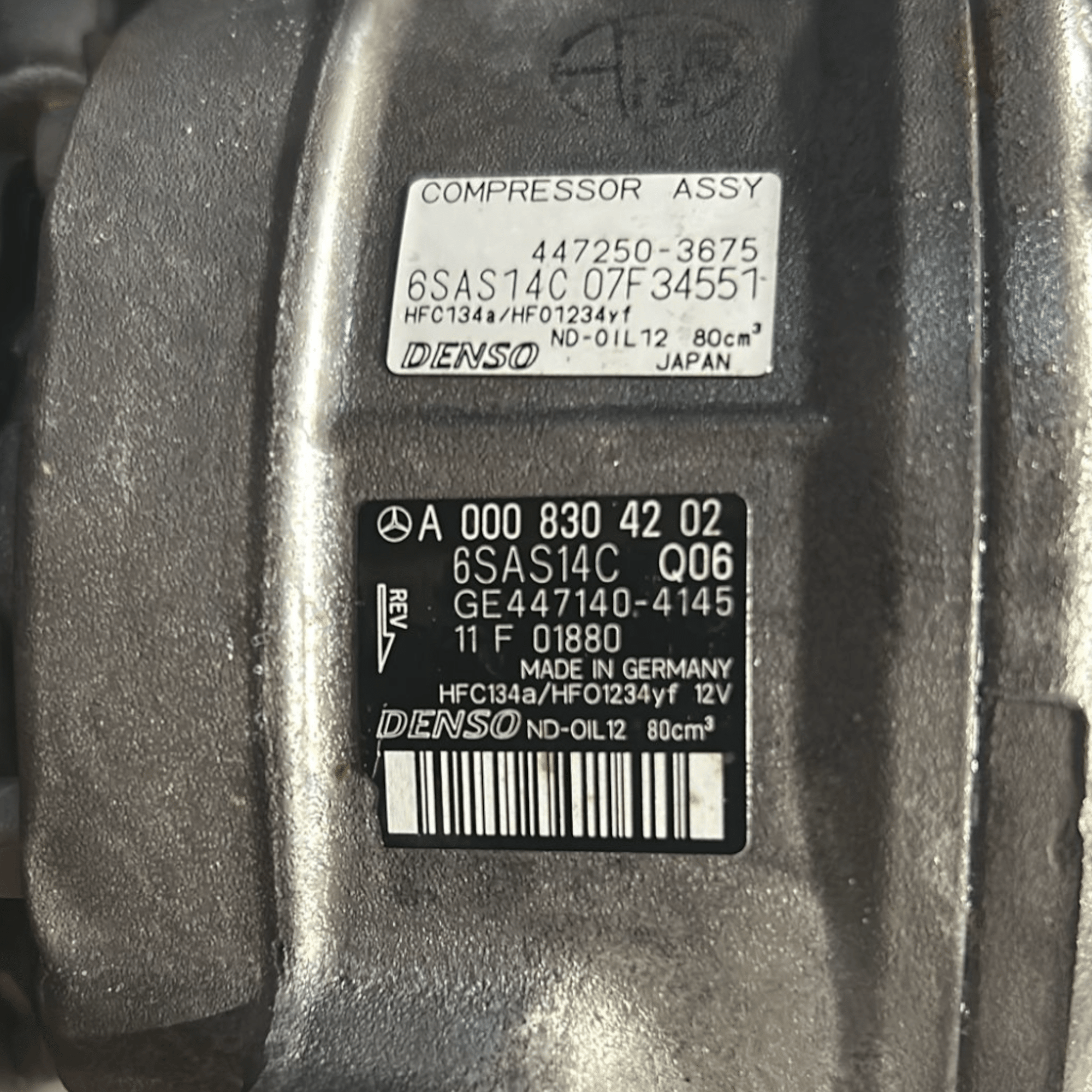 Compressore Aria Condizionata Mercedes Benz Classe A W177 1.3 benzina cod:A0008304202 (2018 >) - F&P CRASH SRLS - Ricambi Usati