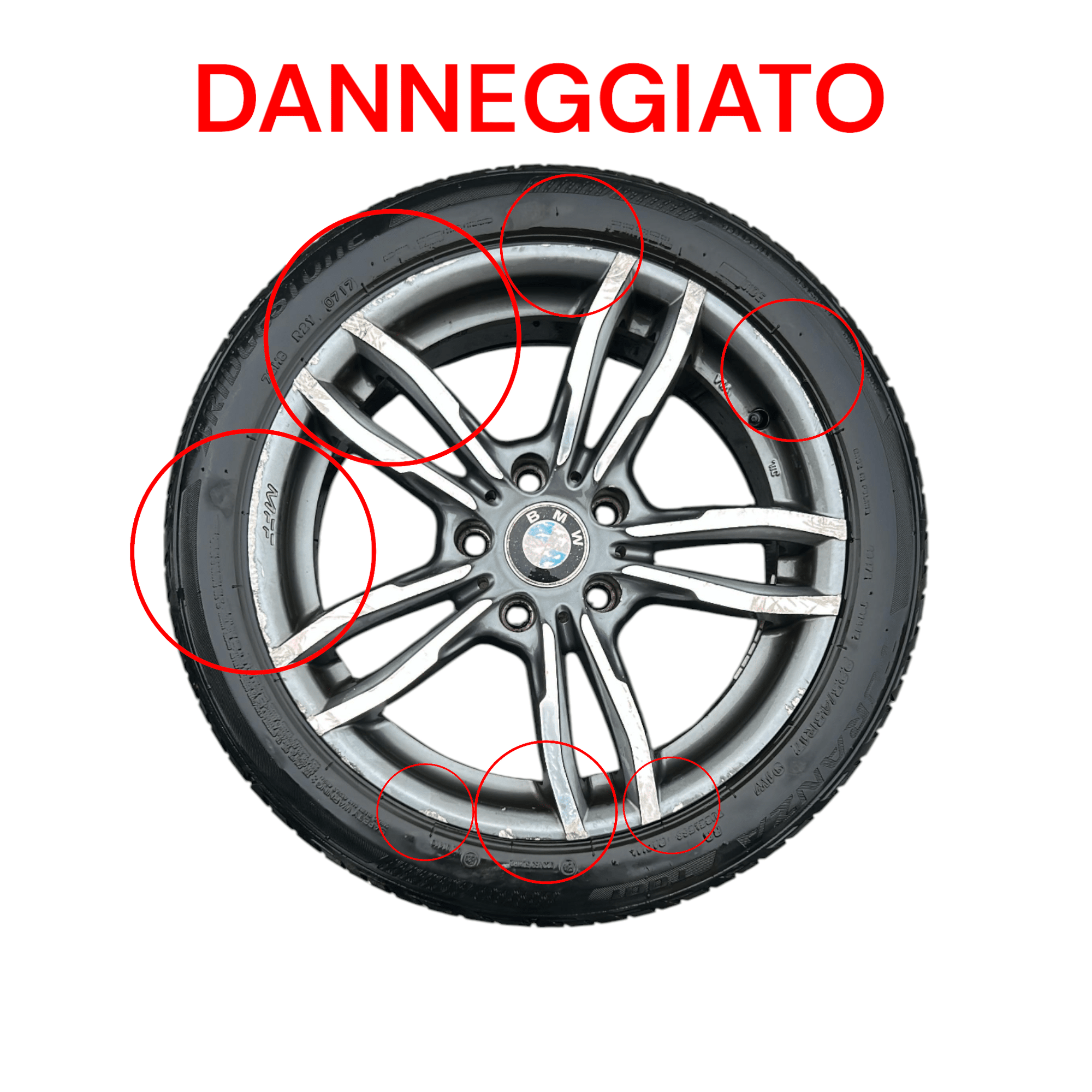 Set 4 Cerchi In Lega (DIAMANTATI) BMW Serie 1 (F20) (5 Fori / 225 / 45 R17) (2011 > 2019) - F&P CRASH SRLS - Ricambi Usati