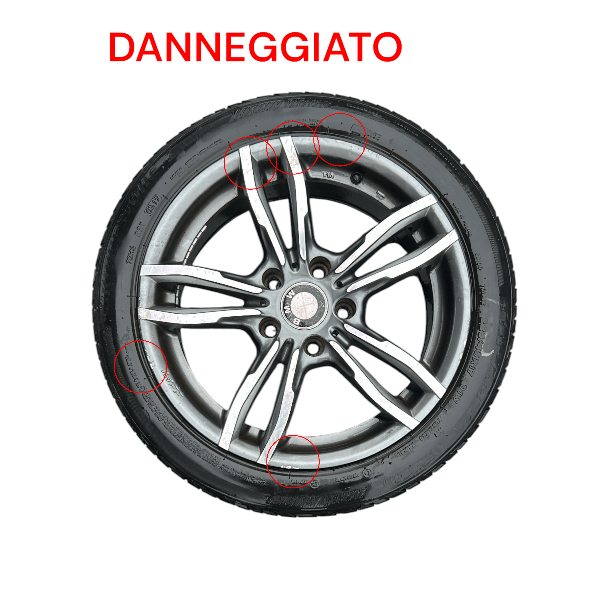 Set 4 Cerchi In Lega (DIAMANTATI) BMW Serie 1 (F20) (5 Fori / 225 / 45 R17) (2011 > 2019) - F&P CRASH SRLS - Ricambi Usati