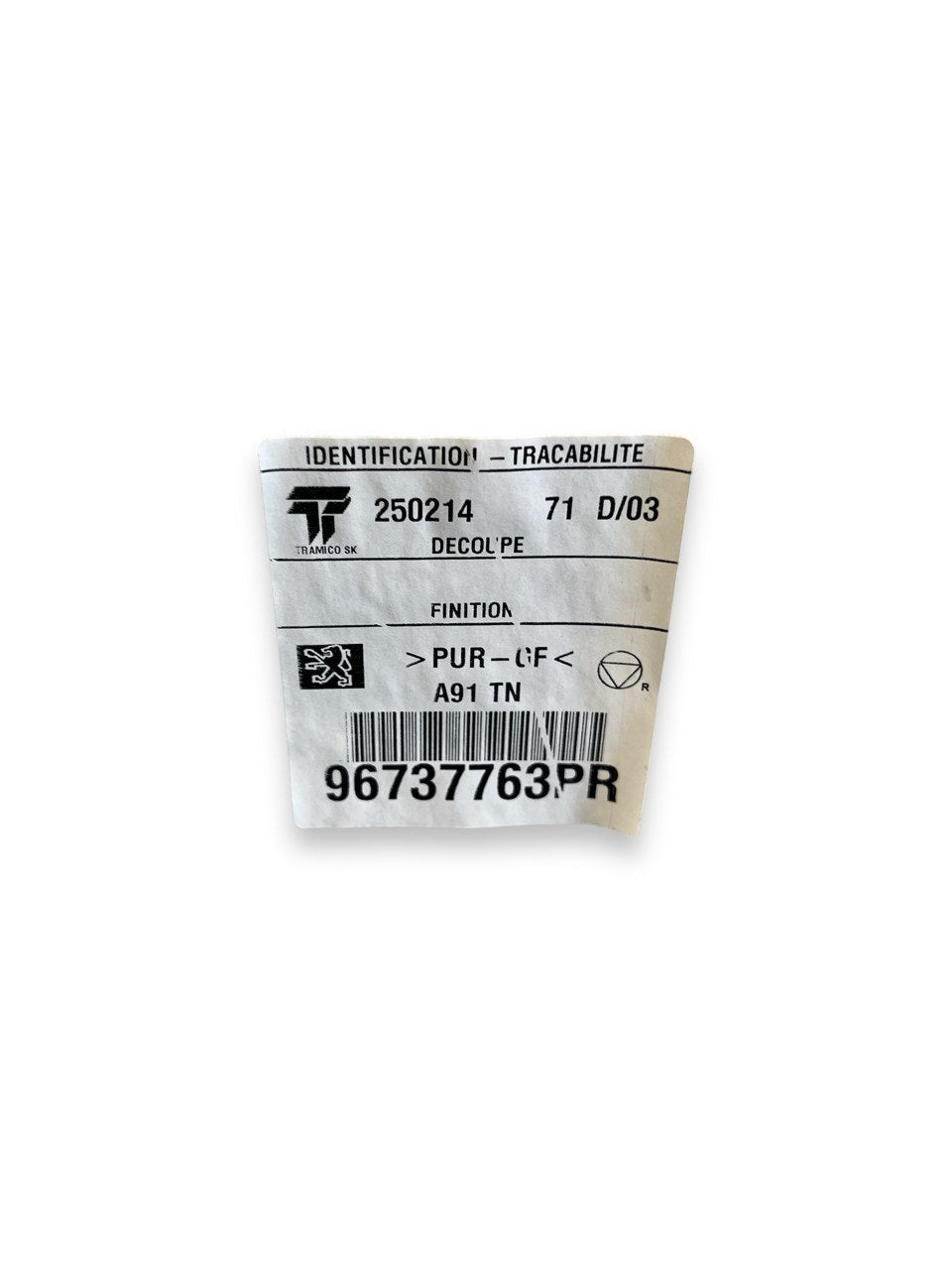 Sotto tetto / sotto cielo Peugeot 208 (2012 - 2019) cod.96737763 - F&P CRASH SRLS - Ricambi Usati