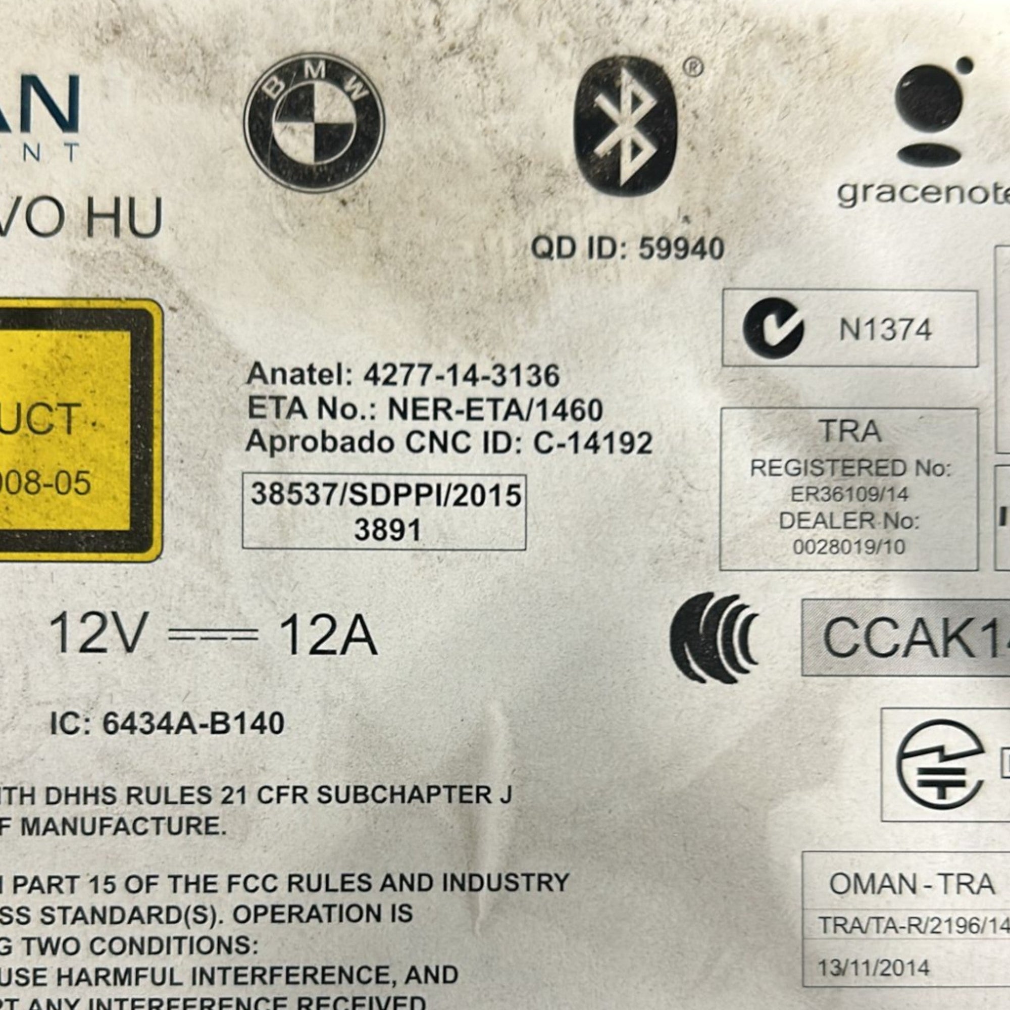 Stereo / Autoradio Bmw X5 F15 cod:4277 - 14 - 3136 (2013 > 2018) - F&P CRASH SRLS - Ricambi Usati